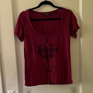 Twilight Burgundy I heart Edward Graphic Tee
